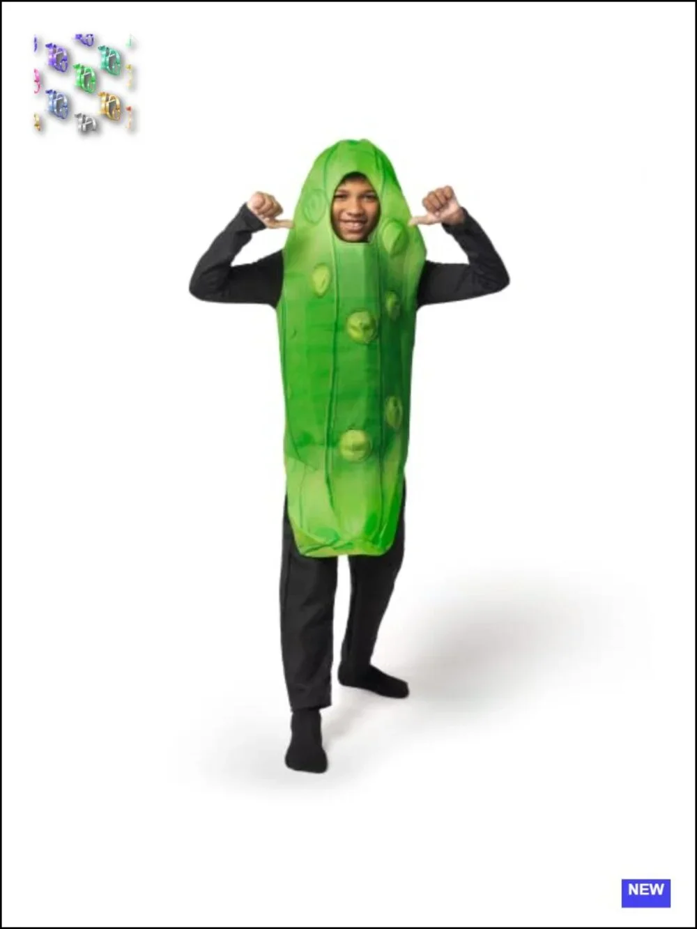 Kids Pickle Costume Food Themed Jumpsuit Halloween Cosplay Pretend Play